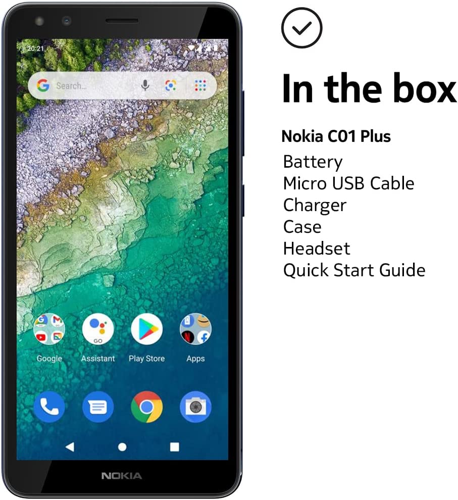 Nokia C01 Plus | Android 11 (Go Edition) | Unlocked Smartphone | 2-Day Battery | 2/32GB | 6.52-Inch Screen | Dark Blue - Image 3